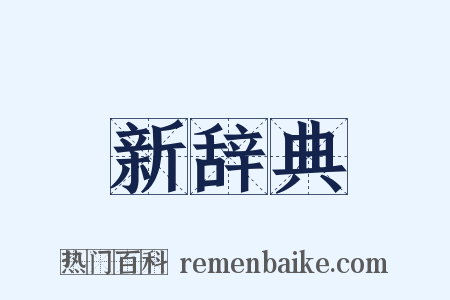 新辞典是什么意思的图片